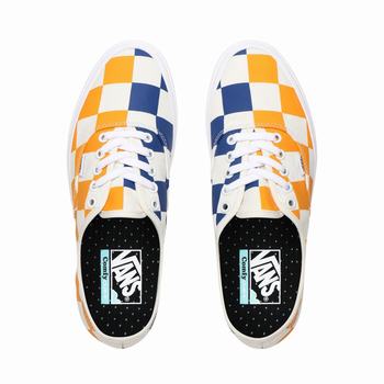 Panske Tenisky Vans Half Big Checker ComfyCush Authentic Žlté/Modre VA63CYDXH